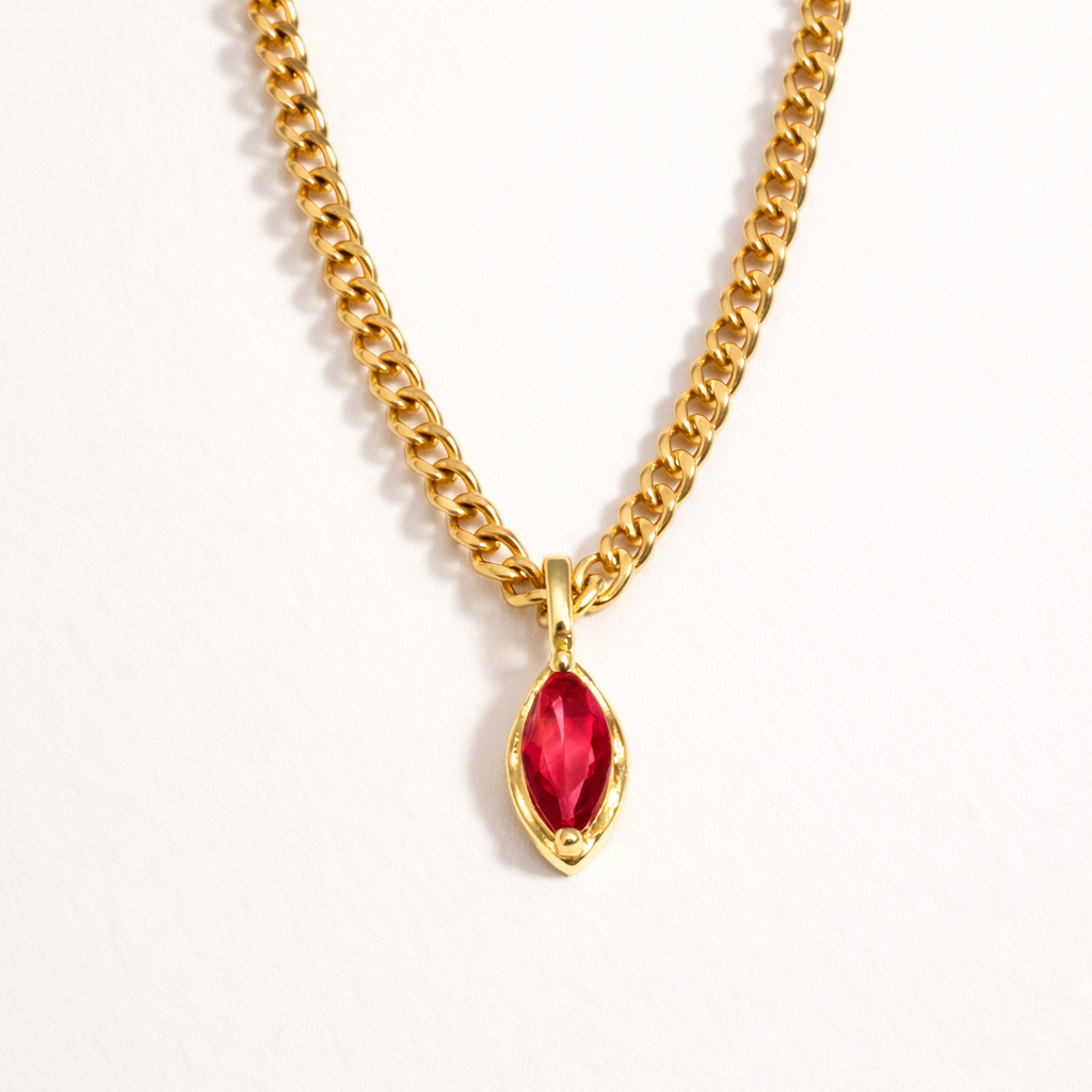 The Signature Red Marquise Necklace